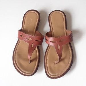 A. Giannetti Rust Colored Sandals